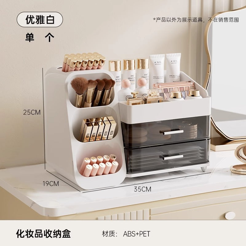 Desktop Cosmetics Storage Box Dresser Household Skin Care Product Shelf Premium Finishing Box Dust-proof Cosmetic Case