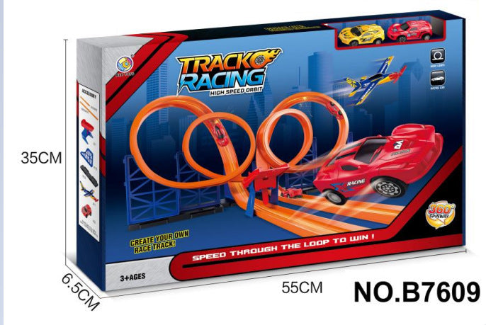new arrival pull-back sports car puzzle assemble building blocks racing track diy track car kids toys amazon
