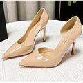 Wo huizhou 2026 autumn new arrival high heel pumps - nude with red sole, european & american chic, fashionable stiletto, pointed toe
