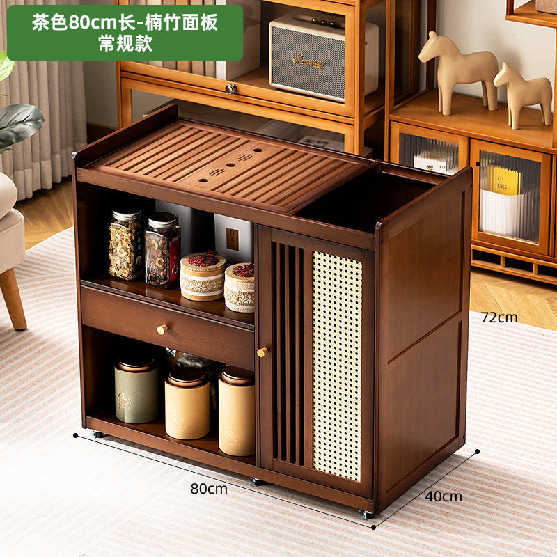 Mobile small tea table tea cabinet for home balcony tea table tea table all-in-one coffee table table tea drinking complete set