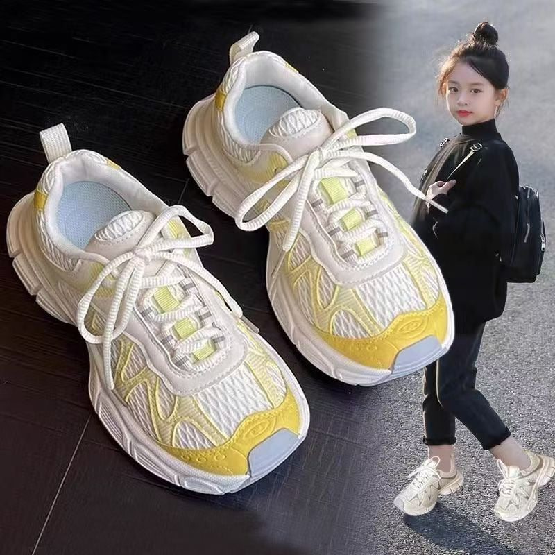 Kids' casual shoes:  spring/summer new arrivals - breathable mesh sneakers for boys and girls, trendy chunky sneakers for older kids and students