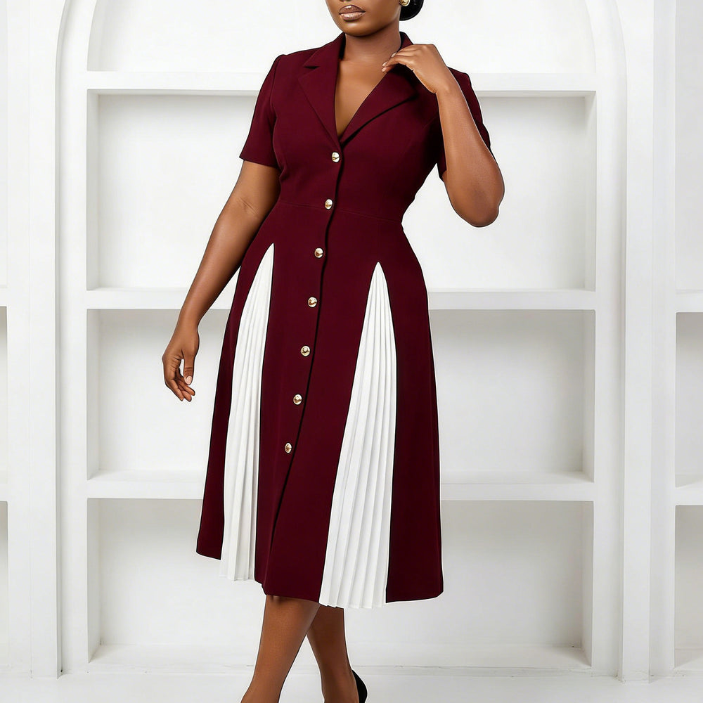 D3360  cross-border e-commerce  new women's fashionable and elegant commuter blazer with color block design