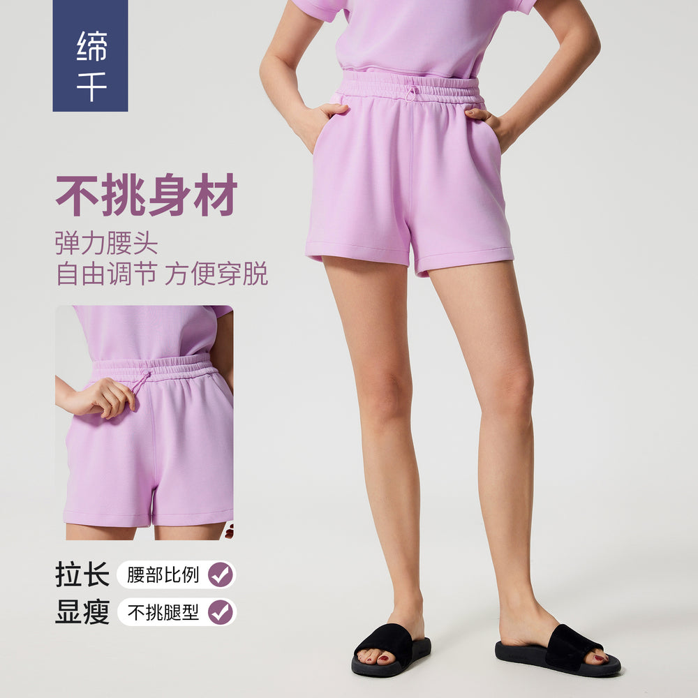 New summer high-waisted loose fit running shorts women's air layer casual versatile fitness yoga pants d25023