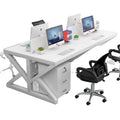 Minimalist modern office furniture 2/6 four-seat partition workstation employee computer desk and chair set