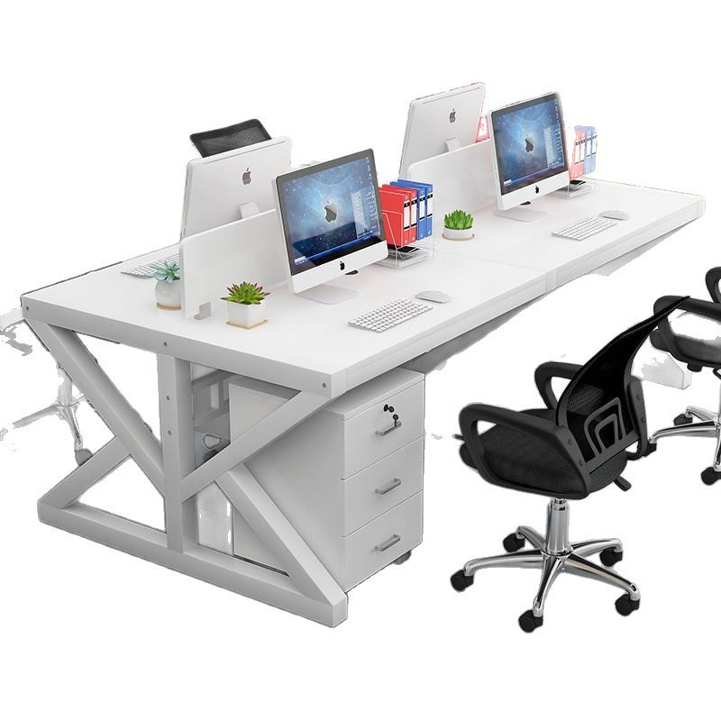 Minimalist modern office furniture 2/6/4 person partitioned workstation employee computer desk and chair set