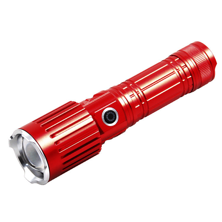 Internet celebrity small steel cannon strong light flashlight charging bright, portable multi-function white laser led work lighting flashlight