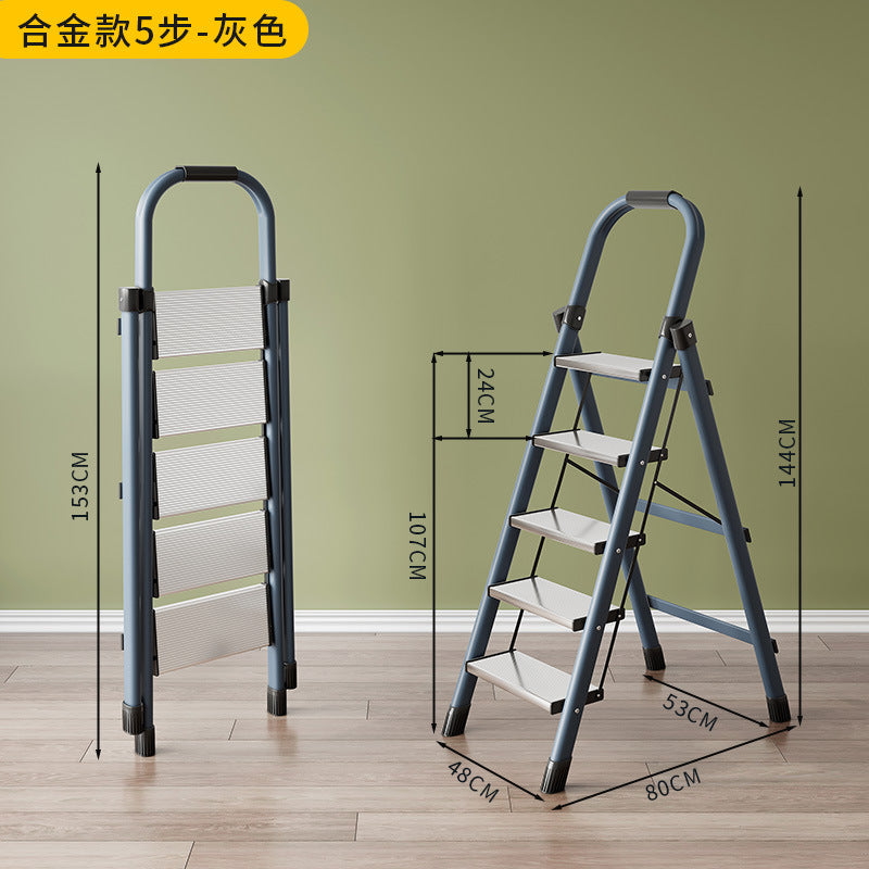 Ladder for homemultifunctional herringbone ladder foldable ladder stair stool small indoor extra thick flower stand thickened carbon steel