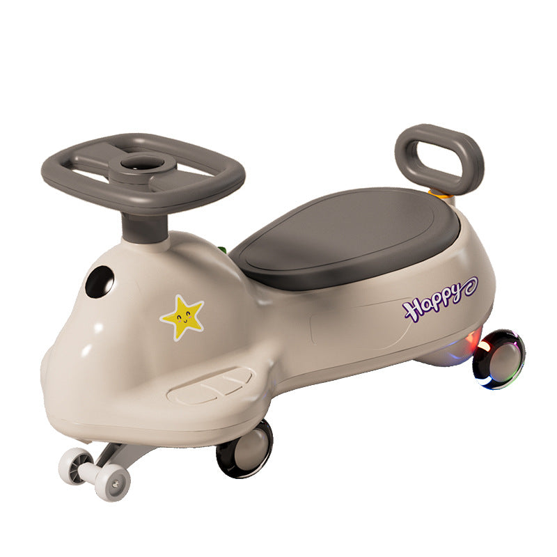 New children's twisting car anti-rollover silent flash wheel swing car 1-3-6 year old boy and girl baby twisting car