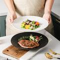 Embossed stone texture plate - steak plate for hotel & restaurant use - creative ceramic western dinner plate for home - pasta plate