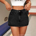 Amazon tiktok pinduoduo export cross-border fashion petiteshigh waist denim shorts mid-skirt pants for women summer