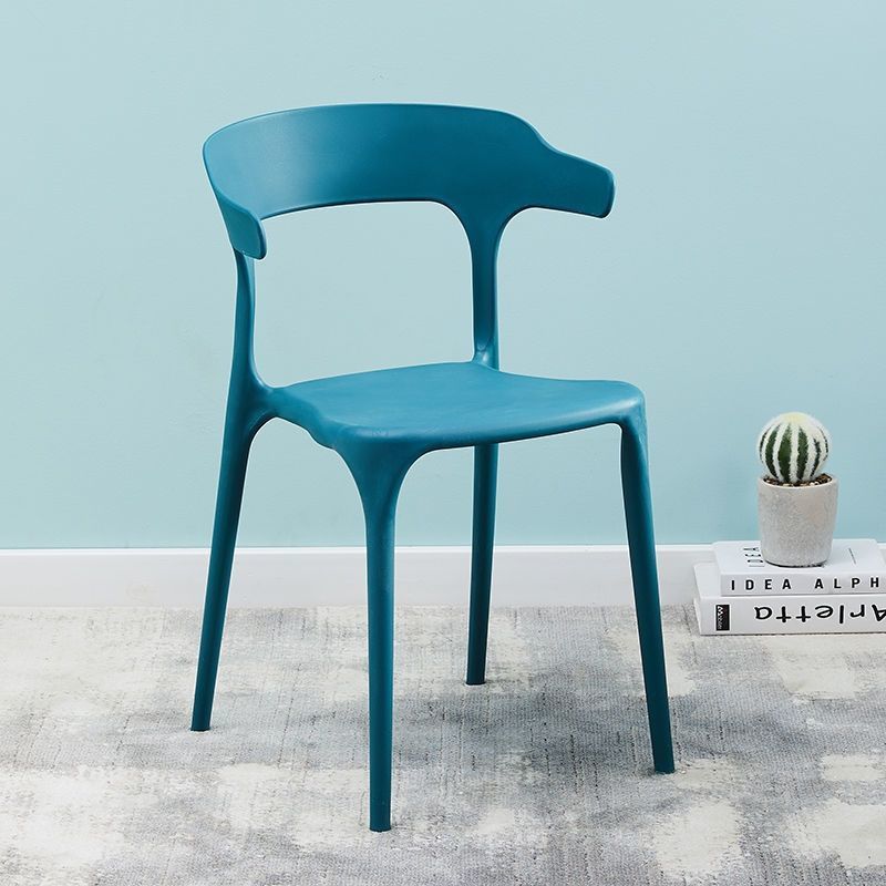 Plastic horn chair dining table backrest stool backrest chair for homescandinavian dining chair adult thickenedthickened durable
