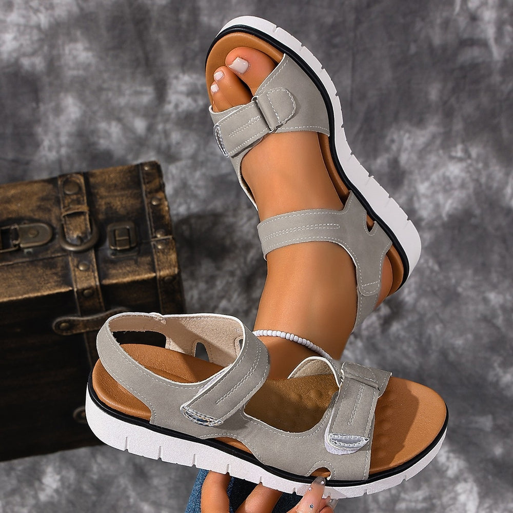 summer new arrival: plus size women's casual comfortable velcro fashion outdoor sandals wholesale