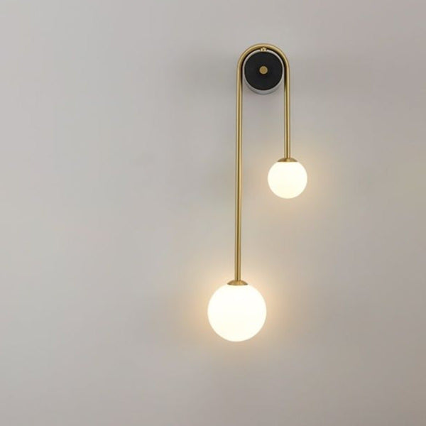 New high-end wrought iron bedroom bedside lamp light luxury creative minimalist wall lamp living room background wall Internet celebrity long wall lamp