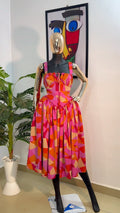 supply summernew arrivalprintingsexy waist mid-length skirt fashionfashion geometric printing suspender skirt