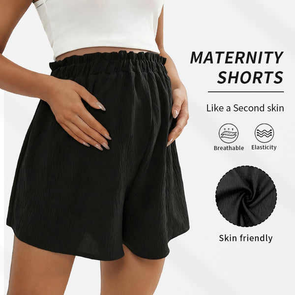 European and American   women's casual wide-leg culottes loose and drape maternity shorts wear spring, summer and autumn