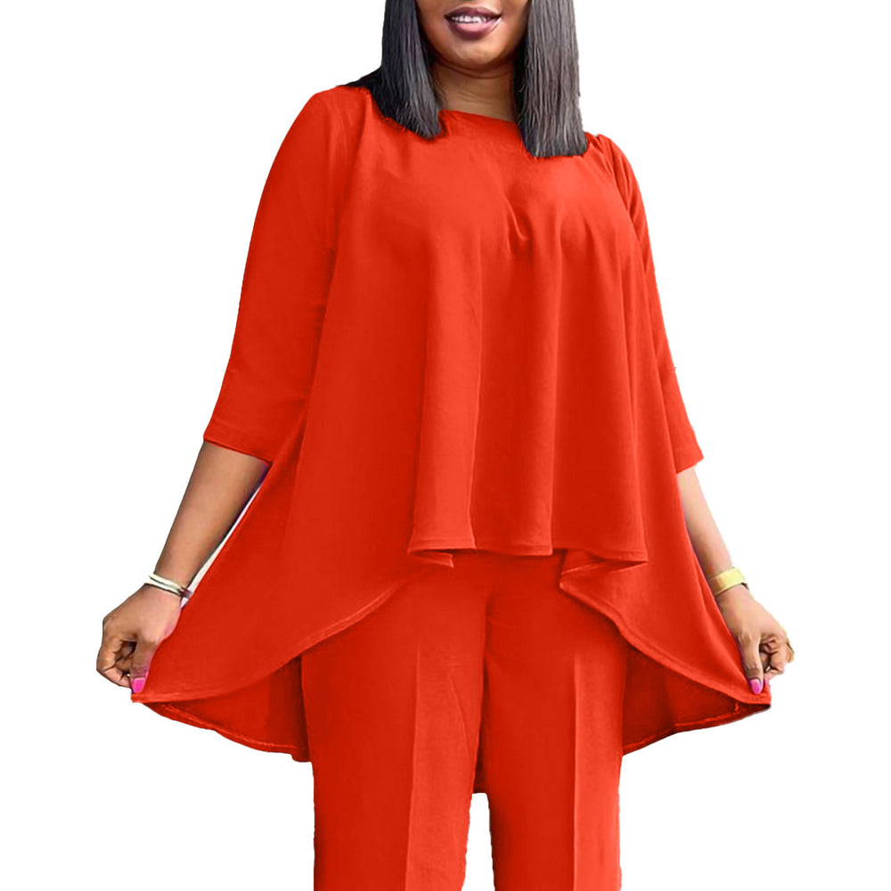 C8615   new summer foreign trade women's fashionable elegant loose plus size irregular african top