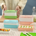 double-layer lunch box, microwaveable, special lunch box for office workers, lunch box, fat-reducing light meal box