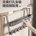 Over-the-door hook rack - no drilling required! perfect for hanging clothes, keys, and hats. a space-saving organizer for your bedroom or entryway