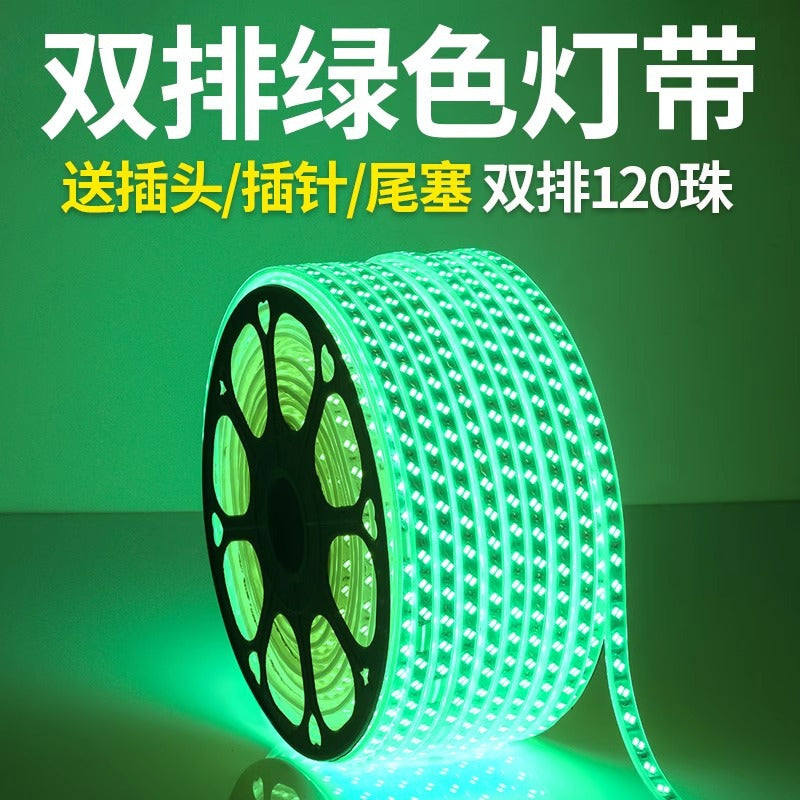 220v household outdoor waterproofled light strip super bright white light strip outdoor exterior wall construction site tunnel lighting