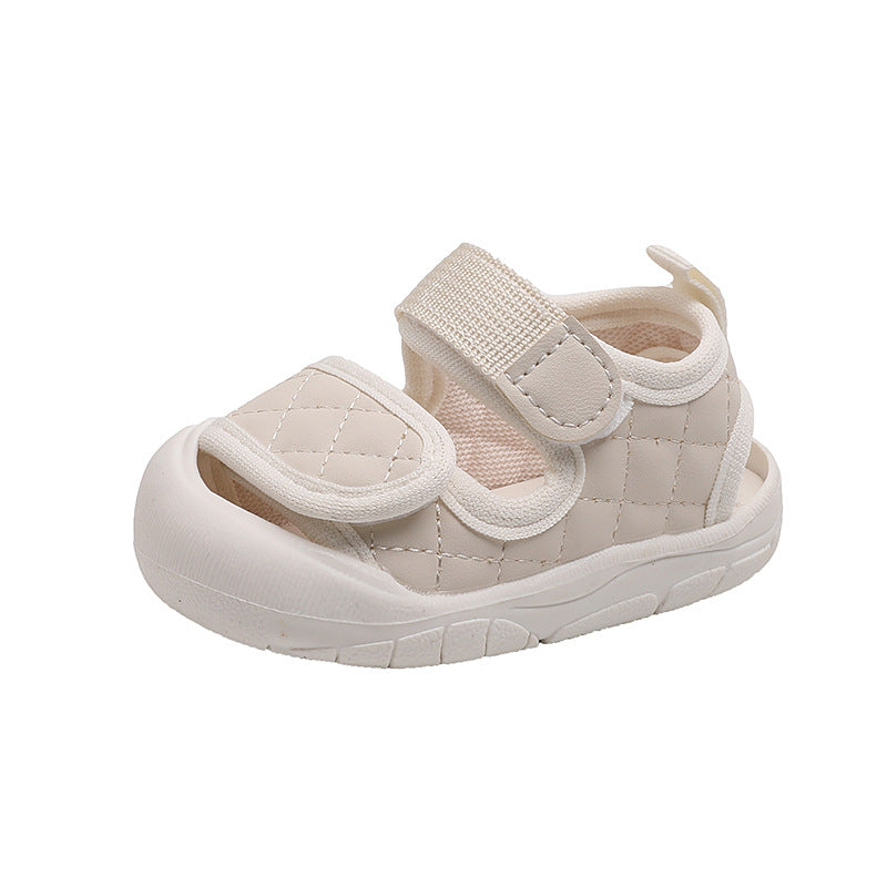 Xiaoxiangfeng baby shoes 1-3 years old baby girl toe-cap sandals toddler shoes baby soft bottom boys beach shoes 1-3 years old