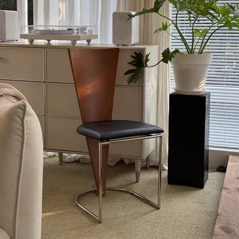 French retro house chair nordic minimalist designer negotiation chair home backrest chair armrest retro dining chair