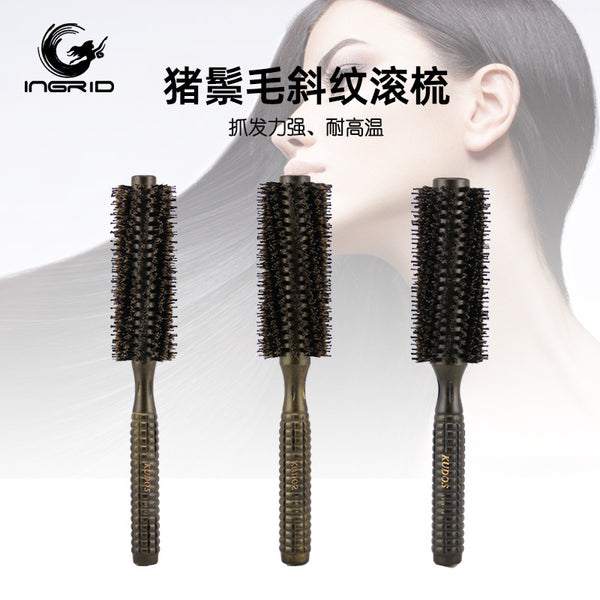 Bristle Twill Roller Comb Curl Comb Anti-static Curly Hair Big Wave Shaping Comb High Temperature Resistant Inner Buckle Bangs Curl Hair Comb