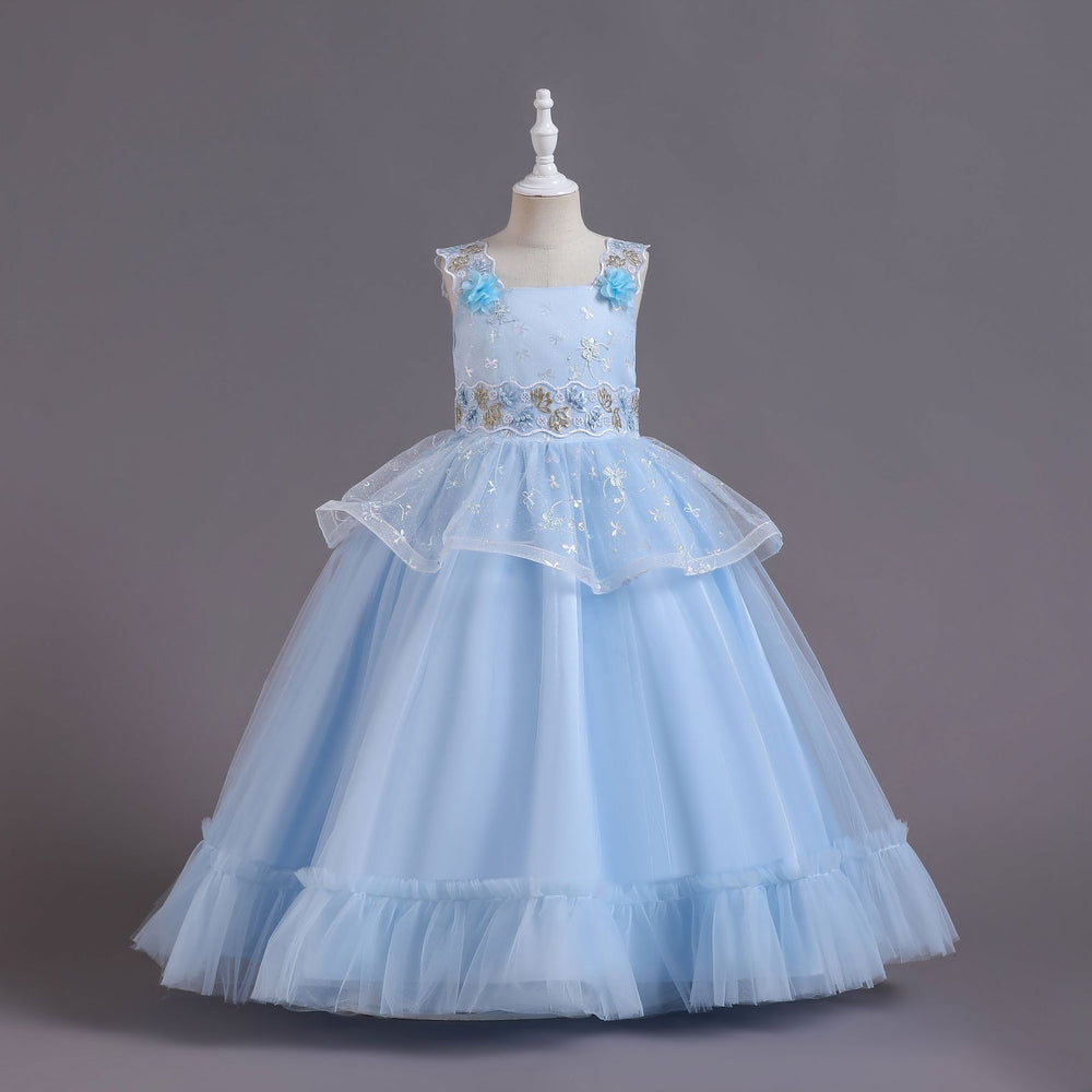 Amazon's new children's dress: patchwork princess gown for girls - high-end, stylish, perfect for hosts, performances, and evening events
