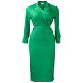 C8644 european and american cross-border  2020 autumn new arrival: elegant, bodycon, and figure-flattering african dress with suit collar and long sleeves