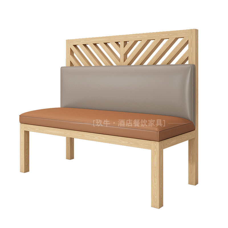 Customized theme Western restaurant Wall booth Sofa Cafe Clear bar Solid wood rattan tables and chairs Hotel catering furniture