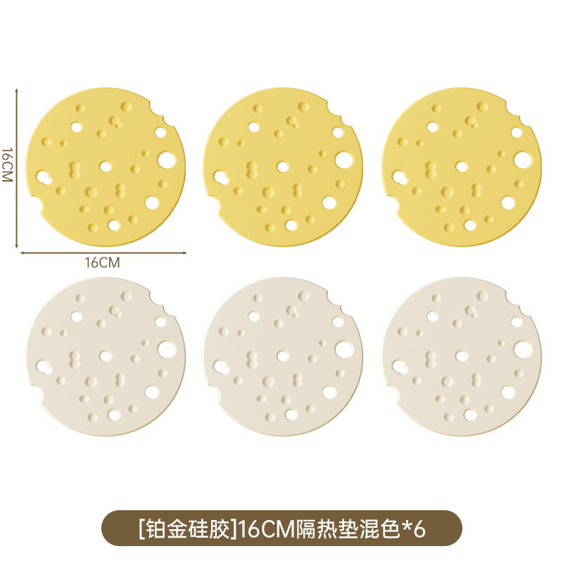 Silicone insulated placemat - cream style table protector, bowl mat, plate & pot holder, premium coaster, high-temperature resistant placemat