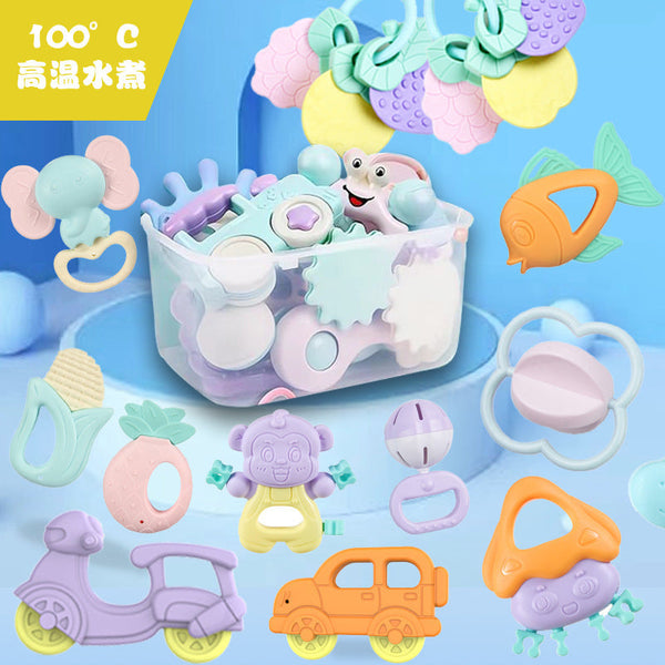 Cross-border export  baby toys can bite toothpaste, babies 0-1 years old newborn boys and girls hand rattle
