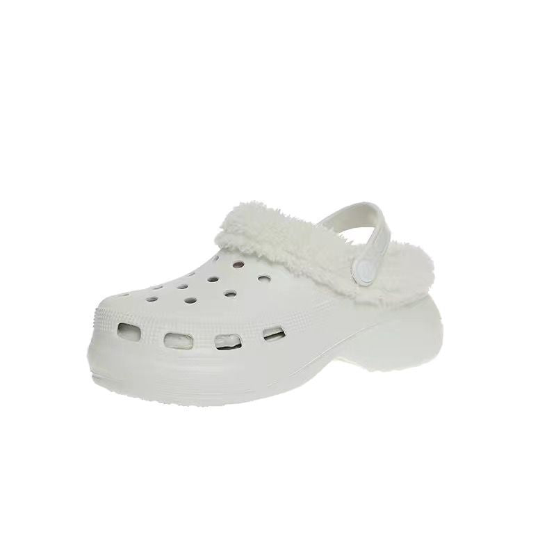 2025 croc shoes cotton slippers fleece-linedheattechpopularfashioneasiest for match indoor heightening eva casualoutwear cotton slippers