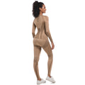 European and american new arrival seamless yoga set - breathable, quick-drying long sleeve activewear for sports, skiing, outdoor running, and fitness