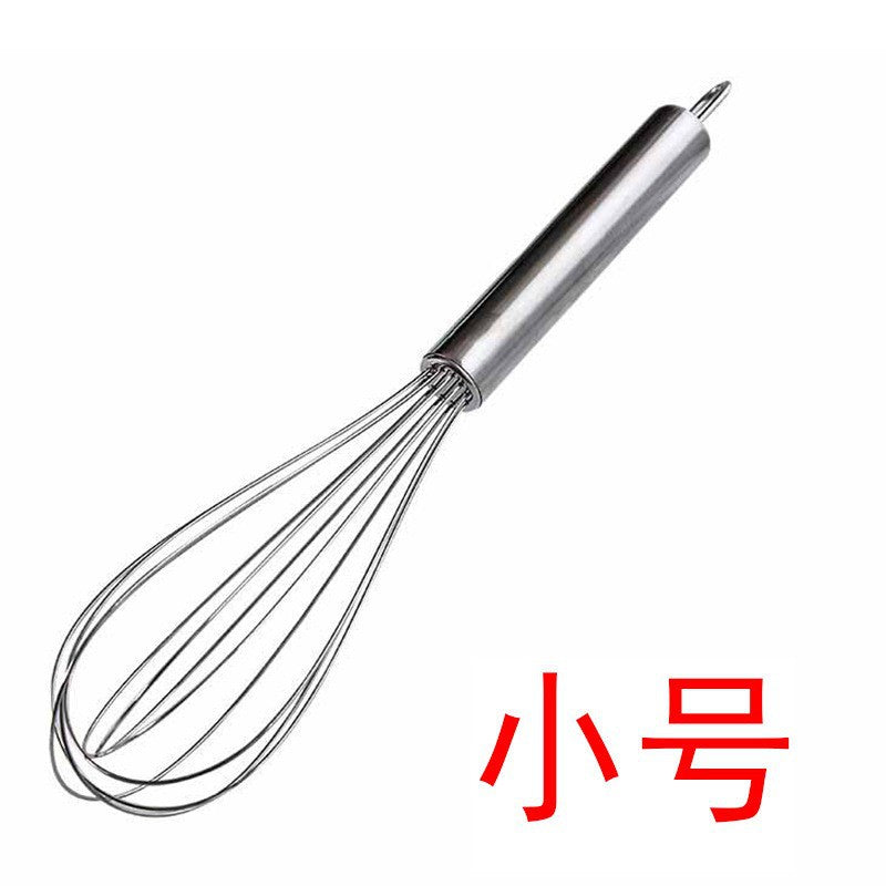 Household stainless steel semi-automatic rotary egg beater - kitchen baking tool, stainless steel manual press-type egg whisk
