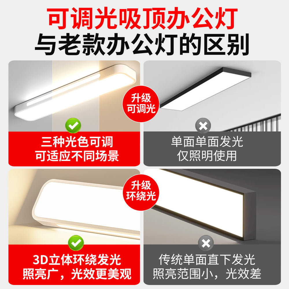 Full spectrum eye-care led desk lamp - ideal for office, classroom, and live streaming - shadow-free linear ceiling light