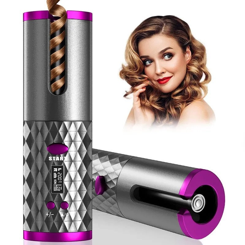 usb curling iron / cordless rechargeable curling iron - hot selling automatic hair curler for lazy days - perfect gift!