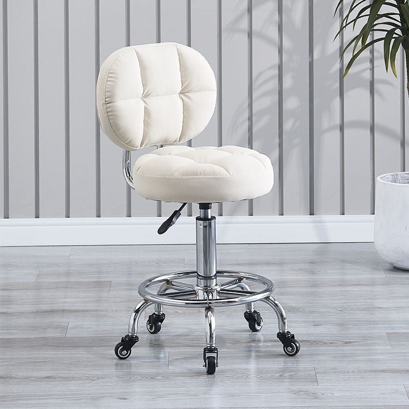 Barber chair makeup manicure live broadcast special adjustable round stool for home bedroom dressing stool movable backrest large work stool