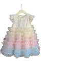 Girls' summer mesh dress  new children's gradient cake dress little girl's stunning summer princess dress