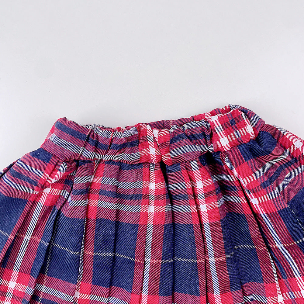 Korean and japanese style spring/autumn new girls' school uniform chic outfit set - girl's preppy blouse & jk skirt two-piece trendy set