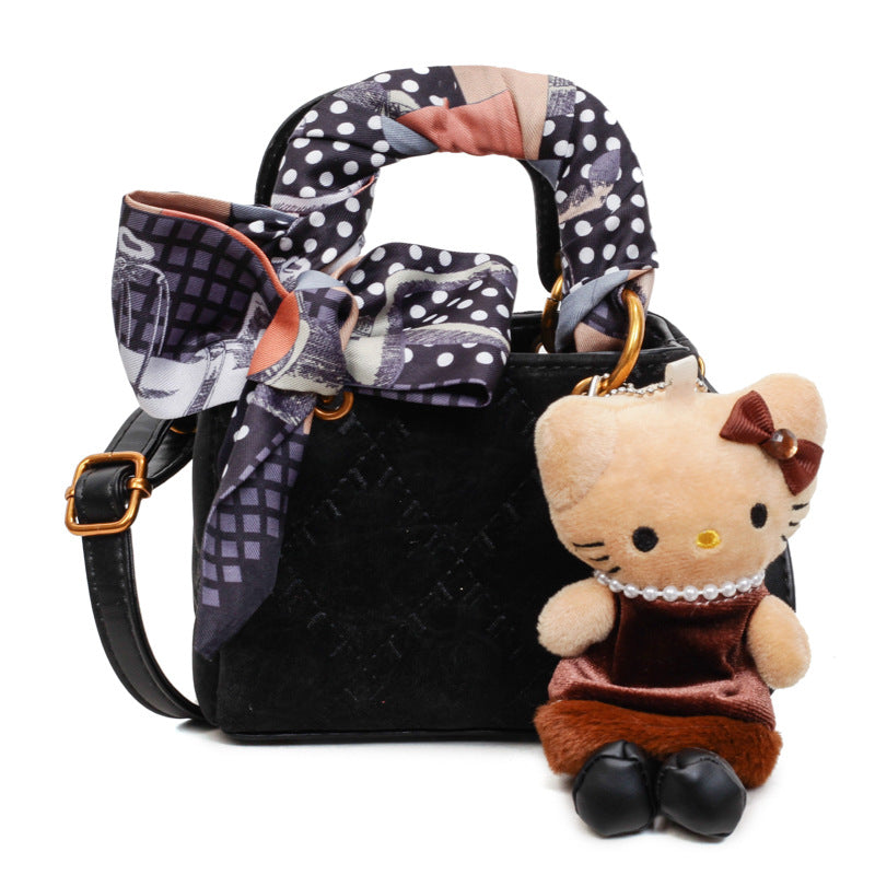 2025 fall/winter new women's handbag - vintage argyle design, light luxury, high-end, stylish commuter shoulder bag