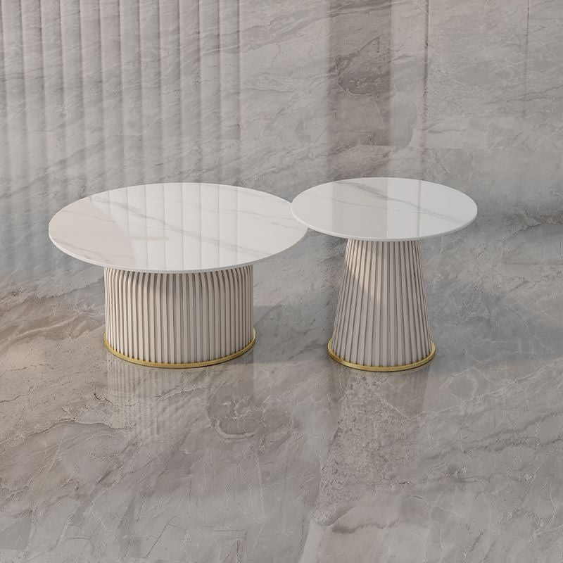 New arrival business negotiation sofa leather art lobby creative casual reception table and chairs orange and white surrounded combination furniture