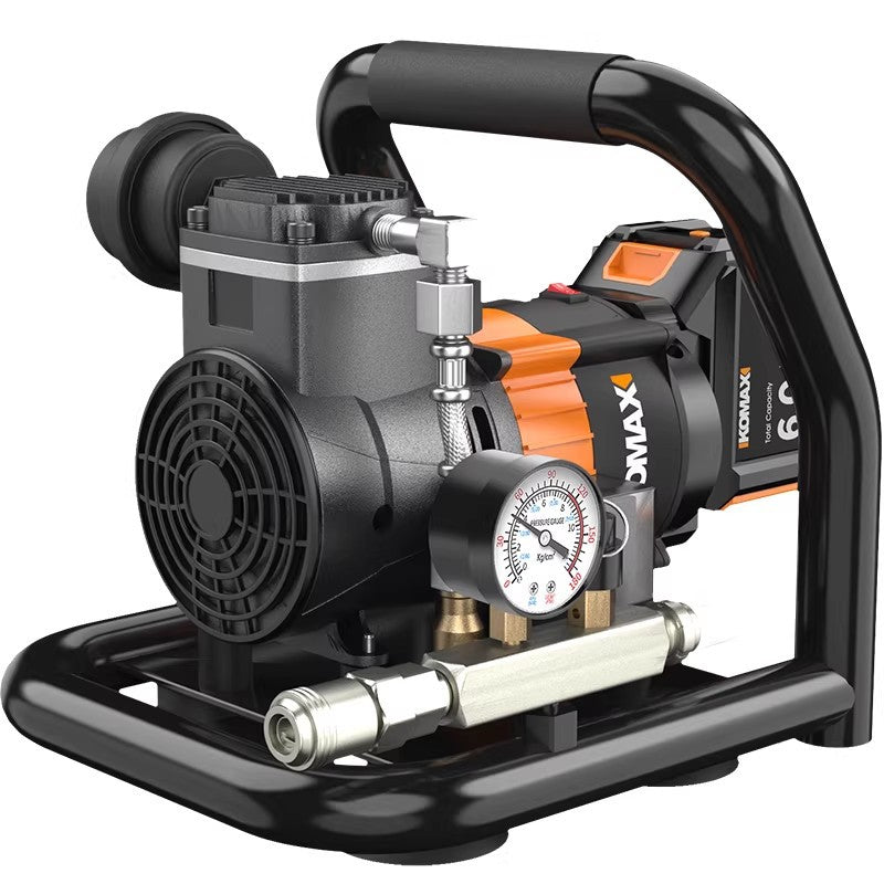 Portable lithium battery air compressor, small oil-free inflator pump, high-power oil-free compressor, outdoor portable air pump