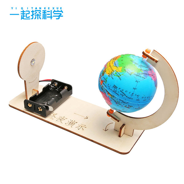 Science and technology small production day and night alternating model DIY primary and secondary school physics steam science experiment material package small invention