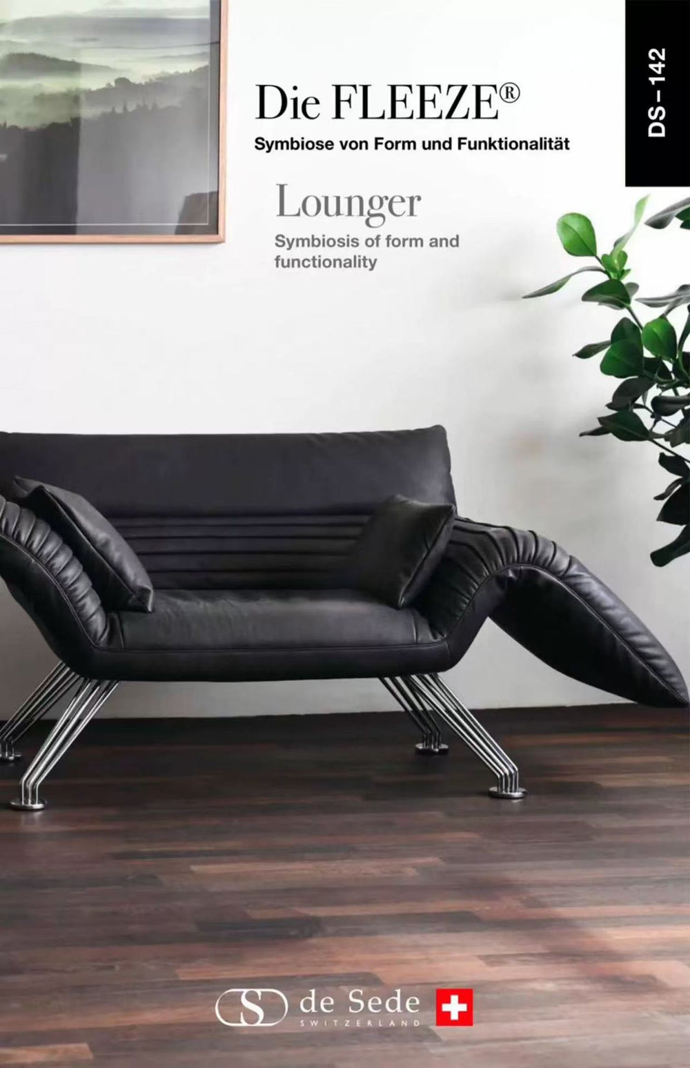Desede designer living room high-end multifunctional folding lazy casual chair italian minimalist sofa chair