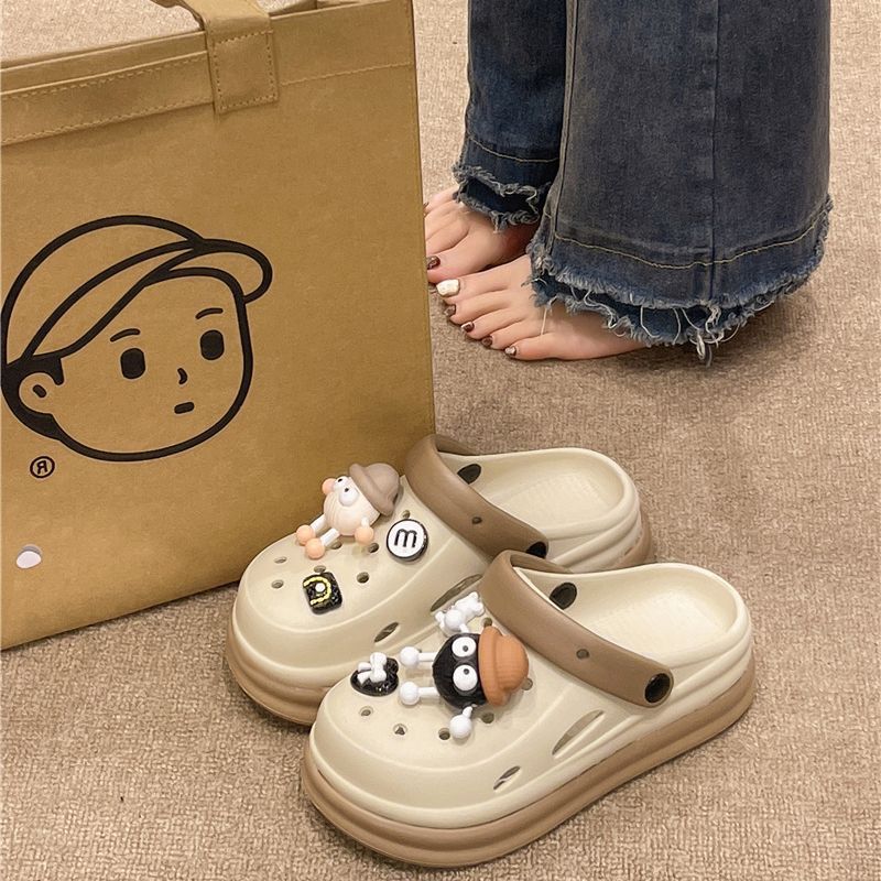 2025 baotou sandals women's hot style clogs outwear non-slip home soft beach new arrivalcouple sandals