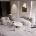 Accessible luxury cashmere fabric curved sofa coffee table modern casual living room beauty salon clothing store furniture popular