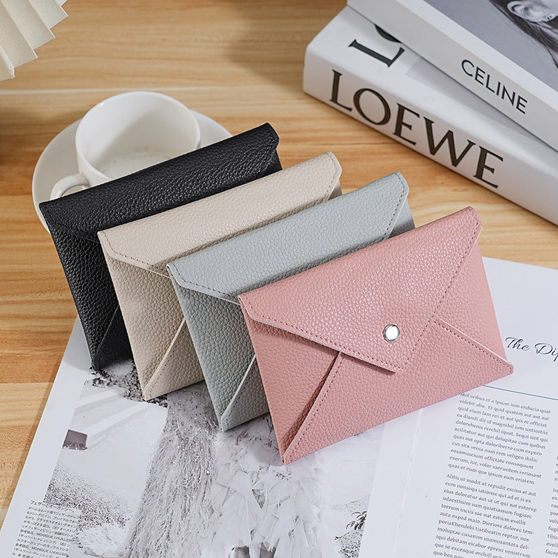 PU wallet, women can print logo, business large-capacity card bag, storage bag, bill bag, change protective case, ultra-thin model.
