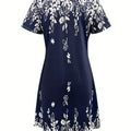 wholesale women's short-sleeved dresses, fashionable women's dresses for spring, summer, and autumn, new cross-border printed designs