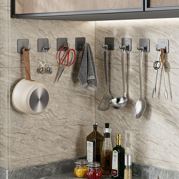 Kitchen hook No punching, strong adhesive hanging spoon, shovel, wall load-bearing spatula, supplies storage, adhesive hook wall hanging