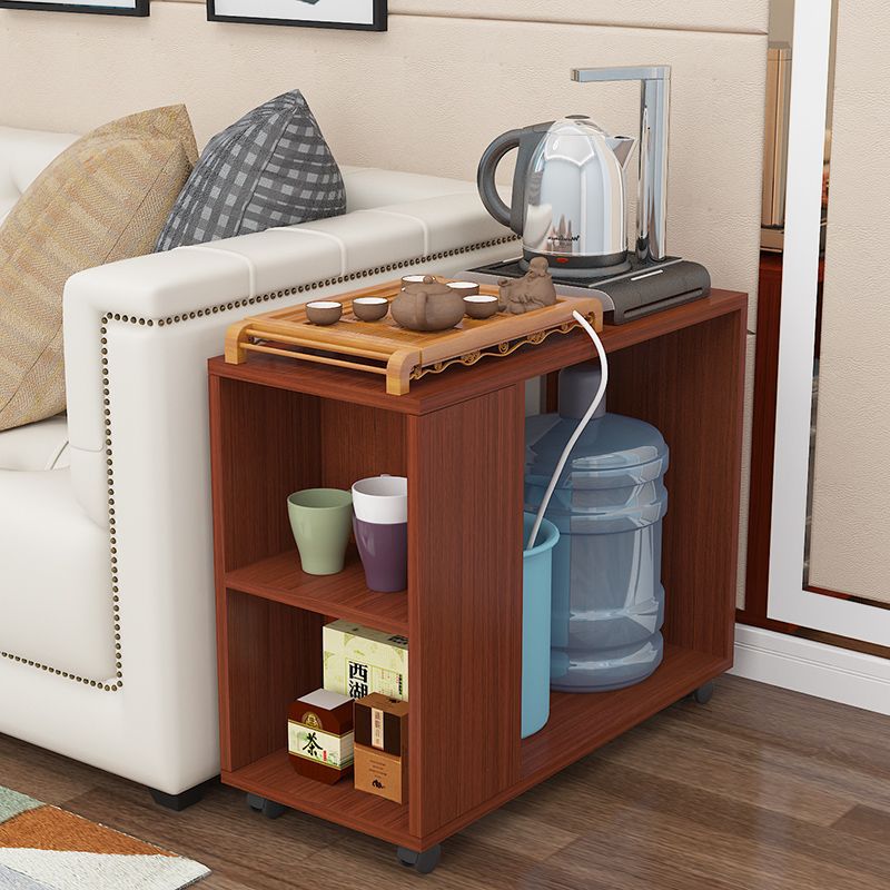 Casualmovable small coffee table tea table tea table for home small table bucket storage rack living room side table kung fu tea table